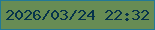 文字の大きさ：3、枠の色：227996、背景の色：678c54、文字の色：06334b 無料ブログパーツのブログ時計