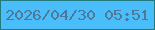 文字の大きさ：4、枠の色：227a7c、背景の色：49befb、文字の色：4e7898 無料ブログパーツのブログ時計