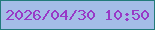 文字の大きさ：1、枠の色：227b7a、背景の色：a4bde7、文字の色：9839c7 無料ブログパーツのブログ時計