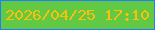 文字の大きさ：2、枠の色：227ef8、背景の色：61c944、文字の色：fbc007 無料ブログパーツのブログ時計