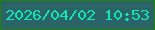 文字の大きさ：4、枠の色：227f13、背景の色：2a6467、文字の色：14e4b9 無料ブログパーツのブログ時計