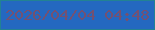 文字の大きさ：3、枠の色：228293、背景の色：2468c0、文字の色：735172 無料ブログパーツのブログ時計