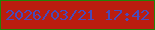 文字の大きさ：2、枠の色：228307、背景の色：ba1d0f、文字の色：474aba 無料ブログパーツのブログ時計