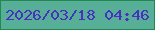 文字の大きさ：4、枠の色：228751、背景の色：58af98、文字の色：4831be 無料ブログパーツのブログ時計
