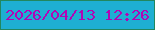 文字の大きさ：4、枠の色：22875e、背景の色：1eafd2、文字の色：b205b5 無料ブログパーツのブログ時計