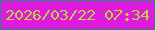 文字の大きさ：4、枠の色：228783、背景の色：de1bdc、文字の色：bed43d 無料ブログパーツのブログ時計