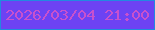 文字の大きさ：4、枠の色：2289e0、背景の色：6d42f3、文字の色：c851cd 無料ブログパーツのブログ時計