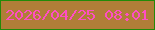 文字の大きさ：1、枠の色：228a08、背景の色：b07e38、文字の色：ff4ec3 無料ブログパーツのブログ時計