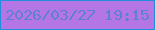 文字の大きさ：5、枠の色：228eda、背景の色：b376e4、文字の色：5e80d2 無料ブログパーツのブログ時計