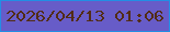 文字の大きさ：2、枠の色：228ee4、背景の色：675cc8、文字の色：522c15 無料ブログパーツのブログ時計