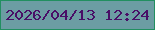 文字の大きさ：5、枠の色：228f60、背景の色：6c9da3、文字の色：490f67 無料ブログパーツのブログ時計