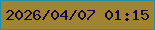 文字の大きさ：4、枠の色：228fac、背景の色：a08431、文字の色：14053c 無料ブログパーツのブログ時計