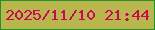 文字の大きさ：4、枠の色：22922b、背景の色：b9b64e、文字の色：c80a55 無料ブログパーツのブログ時計