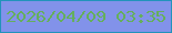 文字の大きさ：3、枠の色：2293bb、背景の色：8292ea、文字の色：65af5c 無料ブログパーツのブログ時計