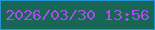 文字の大きさ：3、枠の色：2295d2、背景の色：176656、文字の色：ac4ced 無料ブログパーツのブログ時計