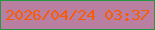 文字の大きさ：2、枠の色：229843、背景の色：b87fa1、文字の色：f65c06 無料ブログパーツのブログ時計