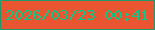 文字の大きさ：2、枠の色：229868、背景の色：e95431、文字の色：0cc786 無料ブログパーツのブログ時計