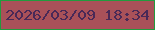 文字の大きさ：1、枠の色：229b3e、背景の色：a95159、文字の色：492957 無料ブログパーツのブログ時計