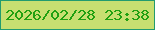 文字の大きさ：4、枠の色：229b6f、背景の色：c7df71、文字の色：21a011 無料ブログパーツのブログ時計