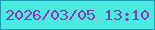 文字の大きさ：3、枠の色：229bb9、背景の色：4aeadf、文字の色：9b30b9 無料ブログパーツのブログ時計