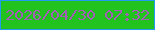文字の大きさ：1、枠の色：229bf2、背景の色：22c21f、文字の色：a25db5 無料ブログパーツのブログ時計