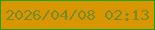 文字の大きさ：5、枠の色：22a00c、背景の色：d79602、文字の色：7b8b24 無料ブログパーツのブログ時計