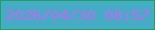 文字の大きさ：3、枠の色：22a061、背景の色：46abc4、文字の色：bc6cf0 無料ブログパーツのブログ時計