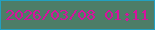 文字の大きさ：2、枠の色：22a0c0、背景の色：4d7d67、文字の色：d5139e 無料ブログパーツのブログ時計