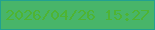 文字の大きさ：5、枠の色：22a190、背景の色：48b569、文字の色：4eb433 無料ブログパーツのブログ時計
