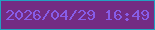 文字の大きさ：1、枠の色：22a1c1、背景の色：732b83、文字の色：875de7 無料ブログパーツのブログ時計