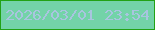 文字の大きさ：4、枠の色：22a215、背景の色：73d3a8、文字の色：a8c5df 無料ブログパーツのブログ時計
