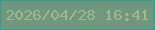 文字の大きさ：4、枠の色：22a499、背景の色：70967e、文字の色：9db98f 無料ブログパーツのブログ時計