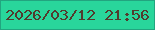 文字の大きさ：1、枠の色：22a57f、背景の色：29d69b、文字の色：523b2d 無料ブログパーツのブログ時計
