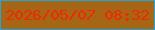 文字の大きさ：1、枠の色：22a5da、背景の色：a76516、文字の色：ef2a00 無料ブログパーツのブログ時計