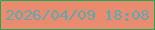 文字の大きさ：4、枠の色：22a651、背景の色：ea8b70、文字の色：5caaaf 無料ブログパーツのブログ時計
