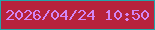 文字の大きさ：2、枠の色：22a6a9、背景の色：b7223c、文字の色：d286f5 無料ブログパーツのブログ時計