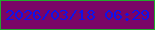 文字の大きさ：4、枠の色：22a72d、背景の色：7a0467、文字の色：0f12eb 無料ブログパーツのブログ時計