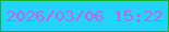 文字の大きさ：5、枠の色：22a92e、背景の色：21d4f8、文字の色：ca5eea 無料ブログパーツのブログ時計