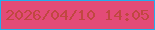 文字の大きさ：5、枠の色：22adec、背景の色：e34b77、文字の色：c04741 無料ブログパーツのブログ時計