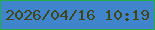文字の大きさ：4、枠の色：22ae49、背景の色：4084cb、文字の色：3f4719 無料ブログパーツのブログ時計