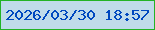 文字の大きさ：4、枠の色：22b326、背景の色：bfdbea、文字の色：0048bf 無料ブログパーツのブログ時計