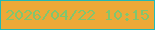 文字の大きさ：3、枠の色：22b9b6、背景の色：eda938、文字の色：81c66f 無料ブログパーツのブログ時計