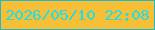 文字の大きさ：5、枠の色：22b9cc、背景の色：f7bf36、文字の色：1edfe9 無料ブログパーツのブログ時計