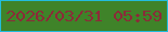 文字の大きさ：3、枠の色：22bcdd、背景の色：3f8329、文字の色：8c2a39 無料ブログパーツのブログ時計