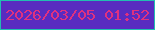 文字の大きさ：2、枠の色：22bdb1、背景の色：592bc0、文字の色：df317f 無料ブログパーツのブログ時計