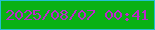 文字の大きさ：1、枠の色：22c0d0、背景の色：09b114、文字の色：bc27cb 無料ブログパーツのブログ時計
