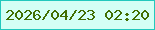 文字の大きさ：1、枠の色：22c8bd、背景の色：d4fff5、文字の色：426e01 無料ブログパーツのブログ時計