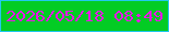 文字の大きさ：5、枠の色：22c8ee、背景の色：03cc24、文字の色：eb16ea 無料ブログパーツのブログ時計