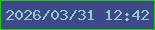文字の大きさ：2、枠の色：22ca0a、背景の色：3e4989、文字の色：91cdc4 無料ブログパーツのブログ時計