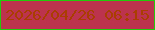 文字の大きさ：1、枠の色：22ca0a、背景の色：bb334c、文字の色：a93d02 無料ブログパーツのブログ時計
